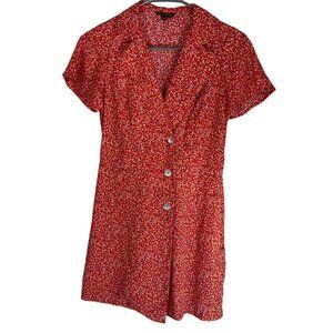 Joaquim Miro Womens Sz XS-Small Romper Red Multicolor dots Classic Preppy
